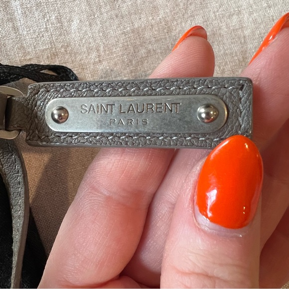 Saint Laurent Lou Crossbody Camera Bag Grey - Picture 9 of 15